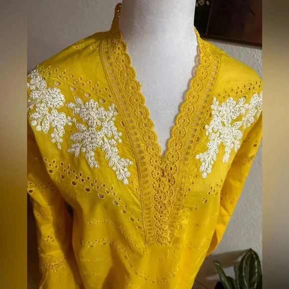 Maria B. Sequined eyelet shirt/dress size L - Picture 4 of 12